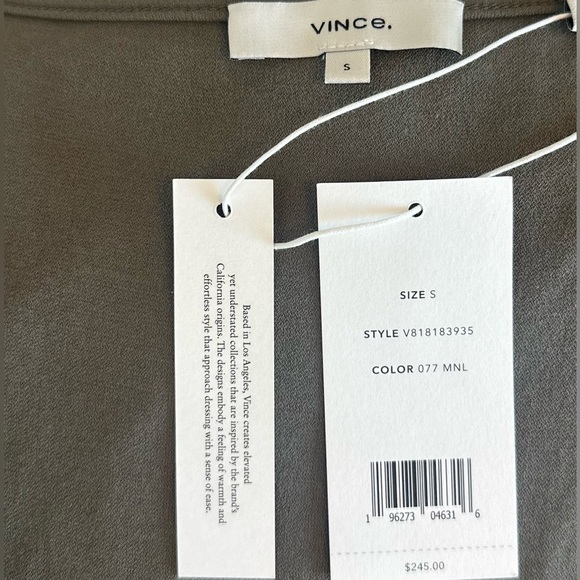Vince Short Sleeve Square-Neck Grey Dress - Small - Picture 4 of 5